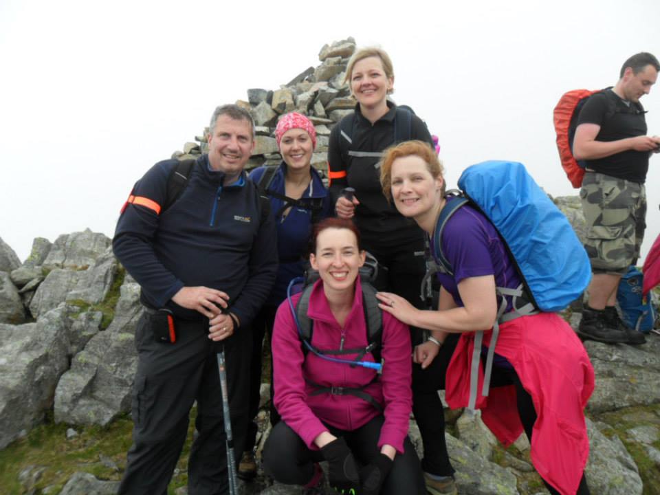 All of us at the top of Lingmell